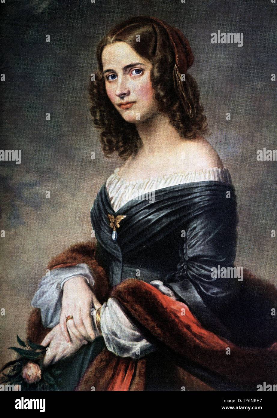 Cecile Mendelssohn Bartholdy nee Jeanrenaud 1817-1853 un dipinto di Edouard Magnus marzo 1938 Foto Stock