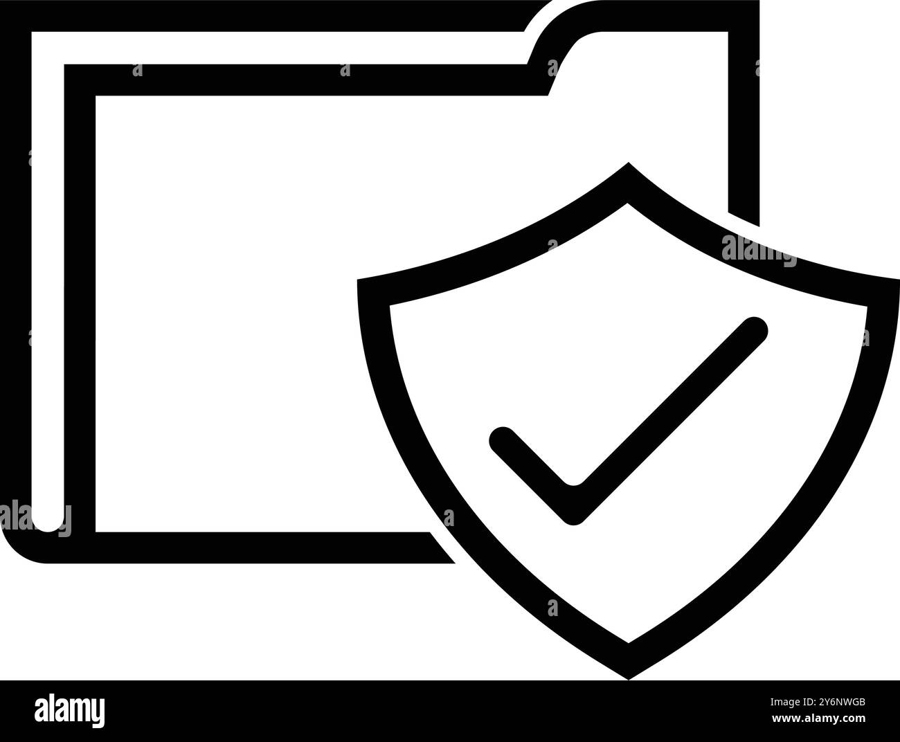 cartella, tick, sicuro, sicurezza, web, cartella web, informazioni cartella web icona di protezione-19 Illustrazione Vettoriale