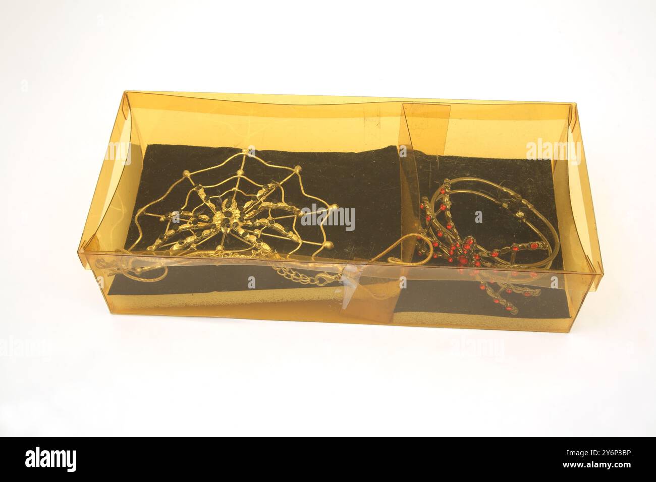 Gioielli in costume di Halloween con collana Spider Web e bracciale Spider Foto Stock