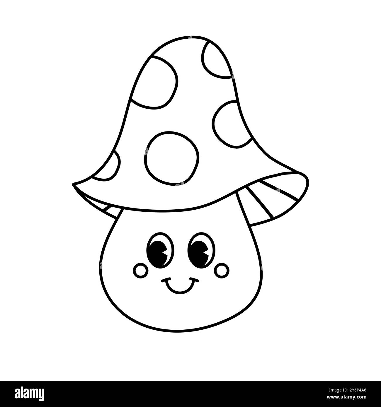 Cartoni animati retrò vettoriali volano funghi agarici Illustrazione Vettoriale