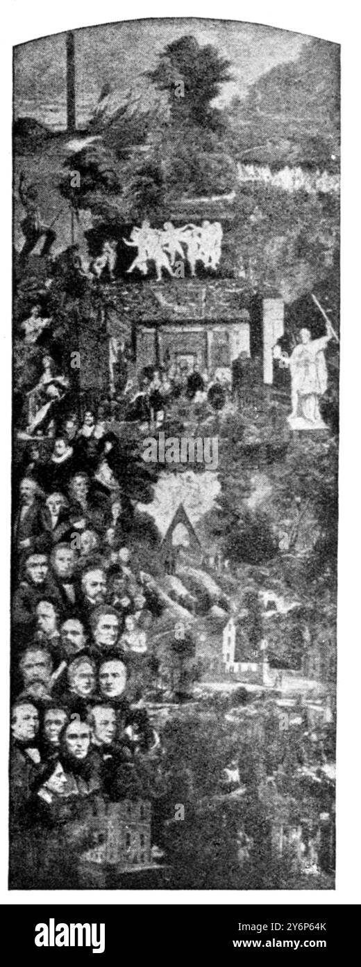 Come Hans Christian Andersen ha divertito i suoi piccoli amici: Uno schermo da rottami realizzato dal grande passeggino. Lo schermo era fatto di ritagli di documenti illustrati. Il taglio viene effettuato nell'ultimo anno della vita degli autors. Oggi si trova all'Andersen Museum, il luogo di nascita dell'autore a Odense, Danimarca. 1908 l'anno del 2005 è il 200° anniversario della nascita di Hans Christian Andersen. A causa di questo ci sarà una celebrazione globale per ricordare e onorare l'autore danese. Foto Stock