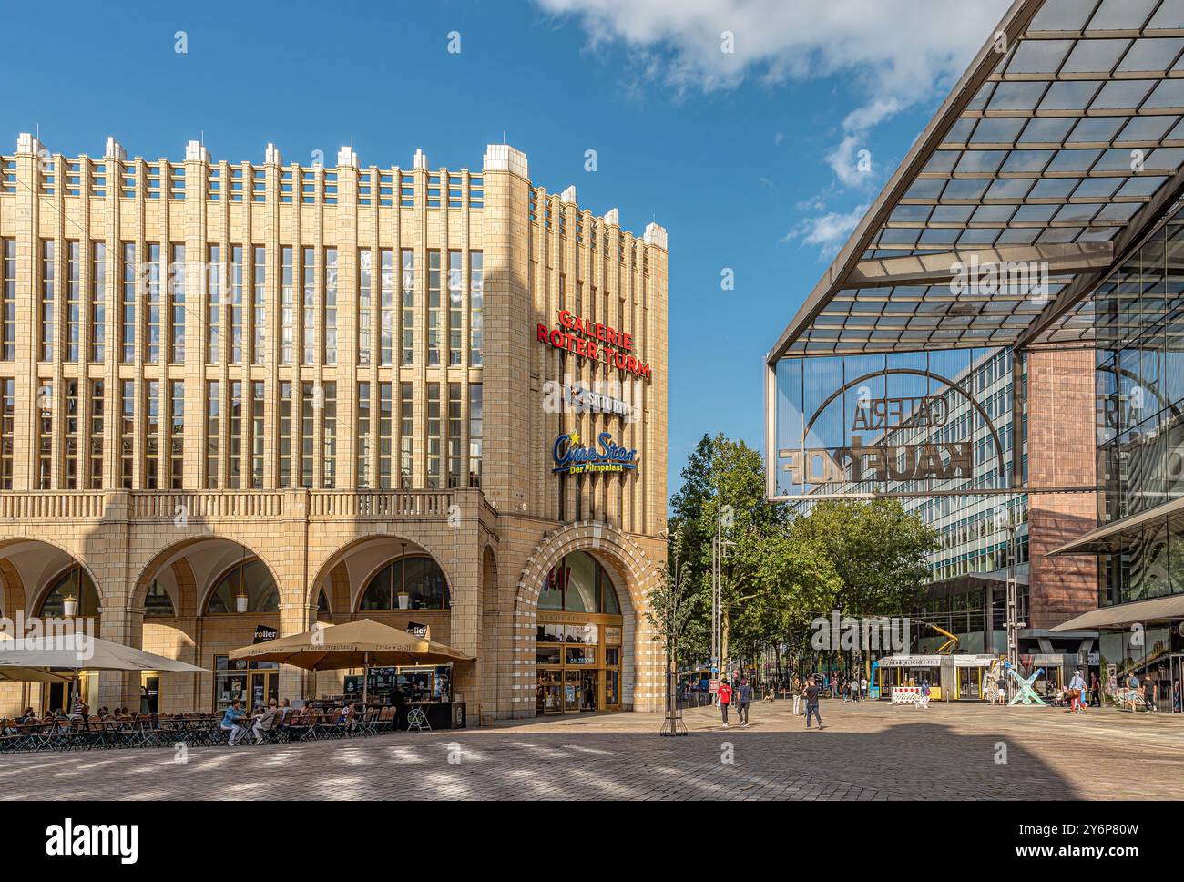 Centro commerciale Galerie Roter Turm, Chemnitz, Sassonia, Germania Foto Stock