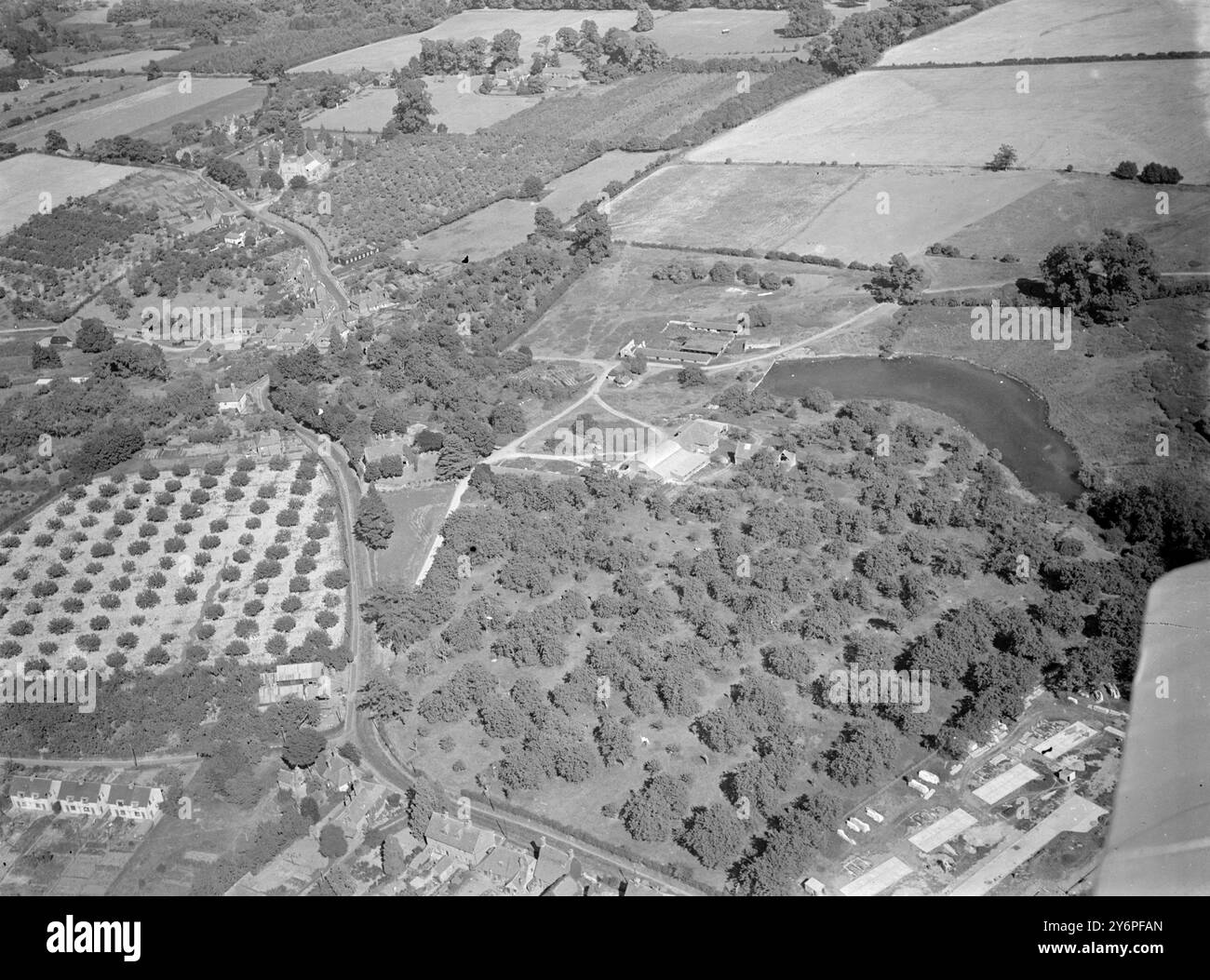 Fattoria dell'abbazia di Leeds. 20 agosto 1947 Foto Stock