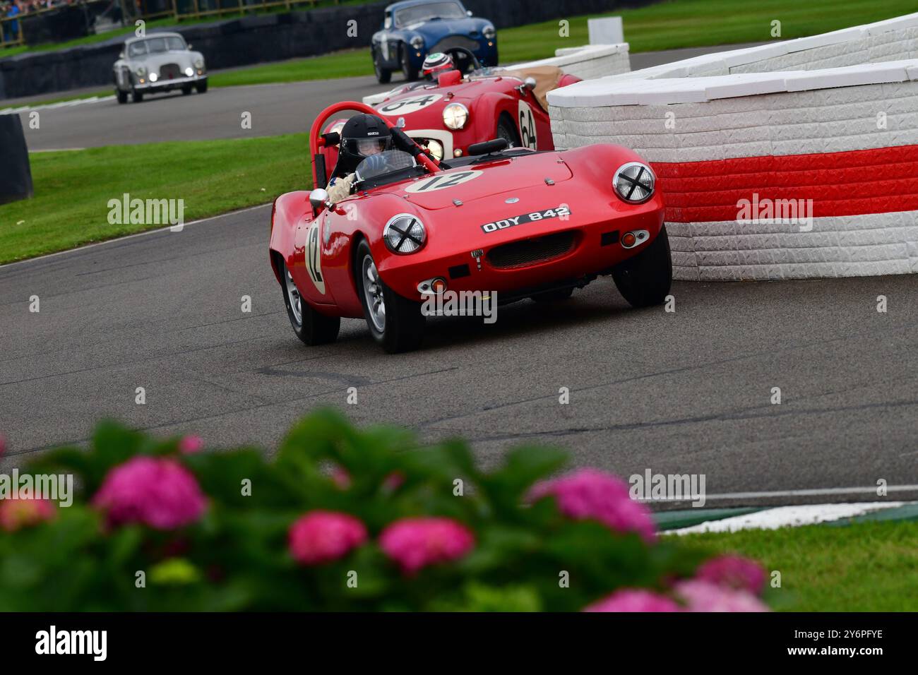 Ding Boston, Elva Courier, Fordwater Trophy, una gara di venticinque minuti per auto GT e sportive che ha gareggiato nell'anno Foto Stock