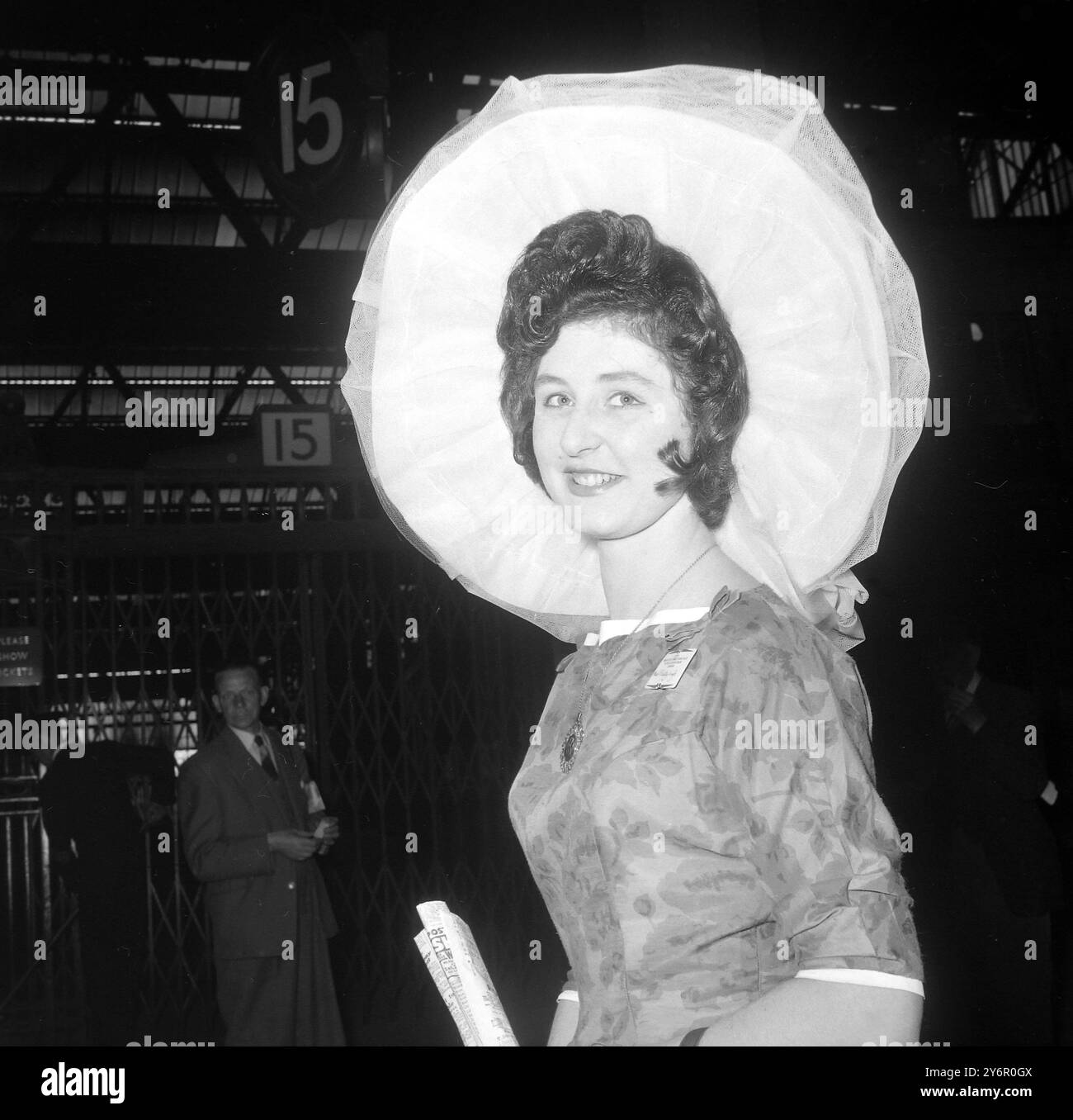 HAT ROYAL ASCOT CROFT CARTWHEEL; 22 GIUGNO 1962 Foto Stock