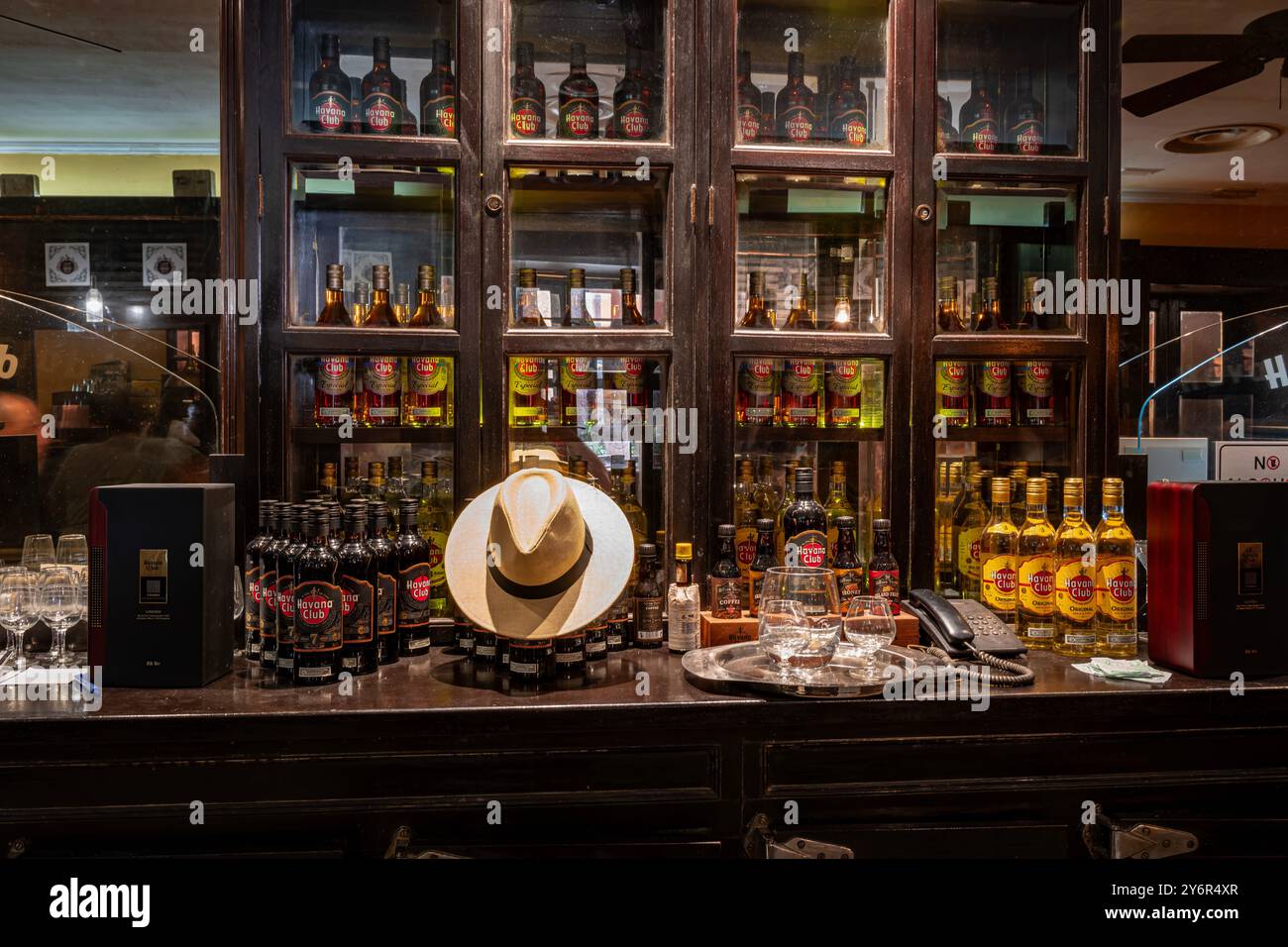 Bar del museo Havana Club Rum Foto Stock