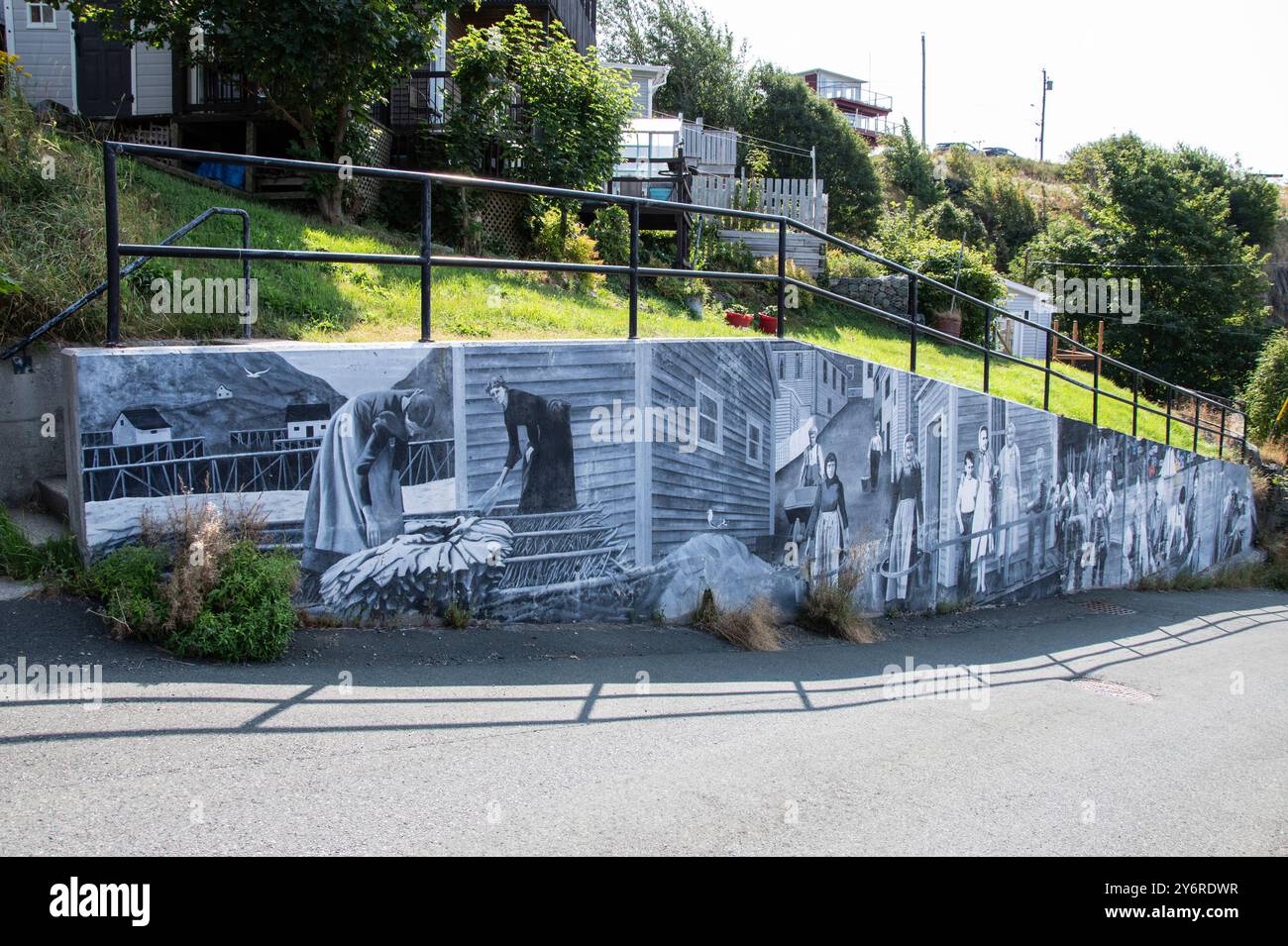 Murale sulla Battery Road a St. John's, Newfoundland & Labrador, Canada Foto Stock