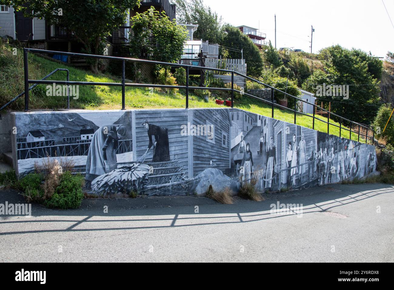 Murale sulla Battery Road a St. John's, Newfoundland & Labrador, Canada Foto Stock