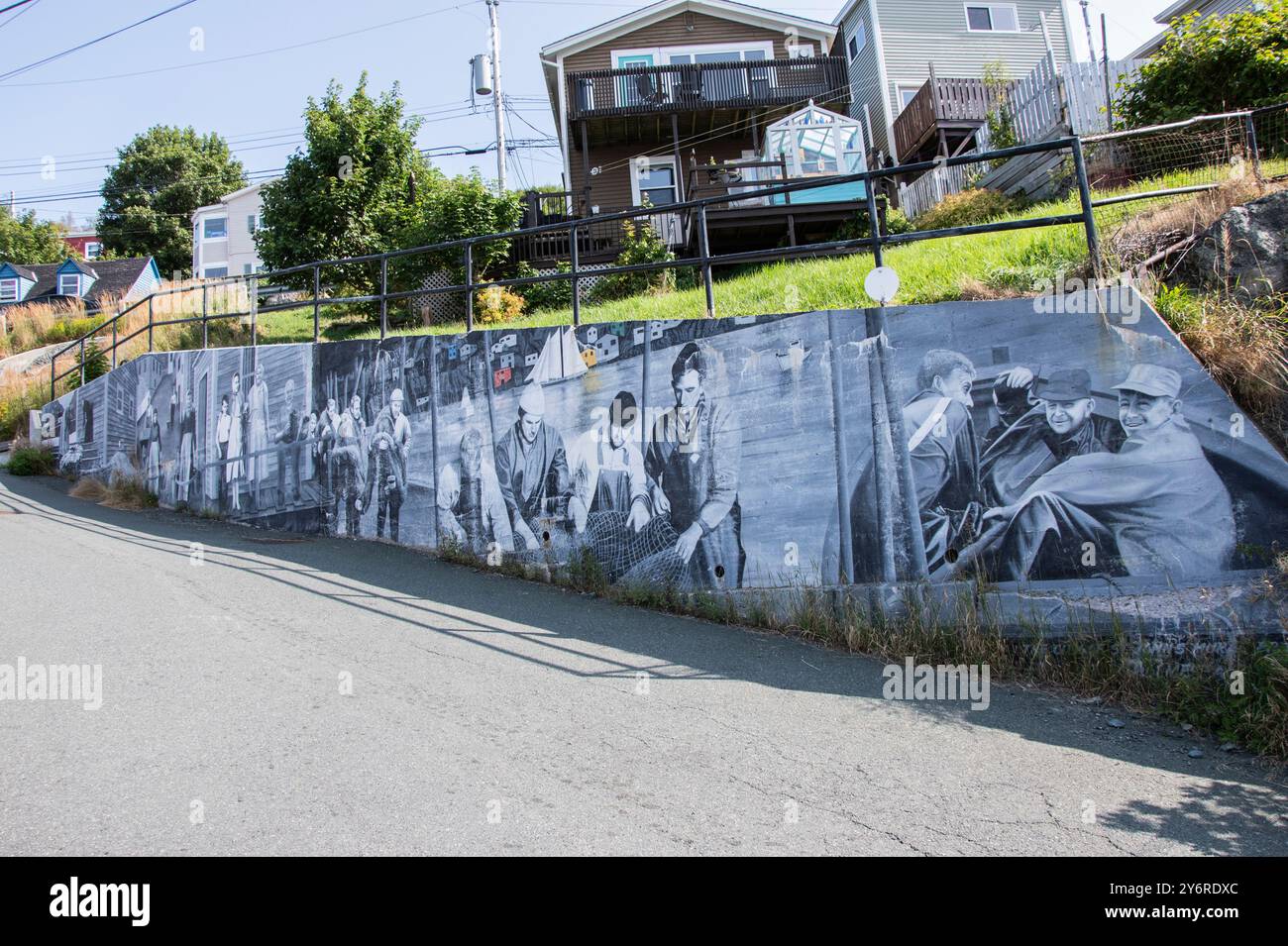 Murale sulla Battery Road a St. John's, Newfoundland & Labrador, Canada Foto Stock