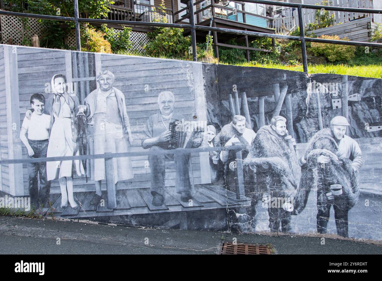 Murale sulla Battery Road a St. John's, Newfoundland & Labrador, Canada Foto Stock