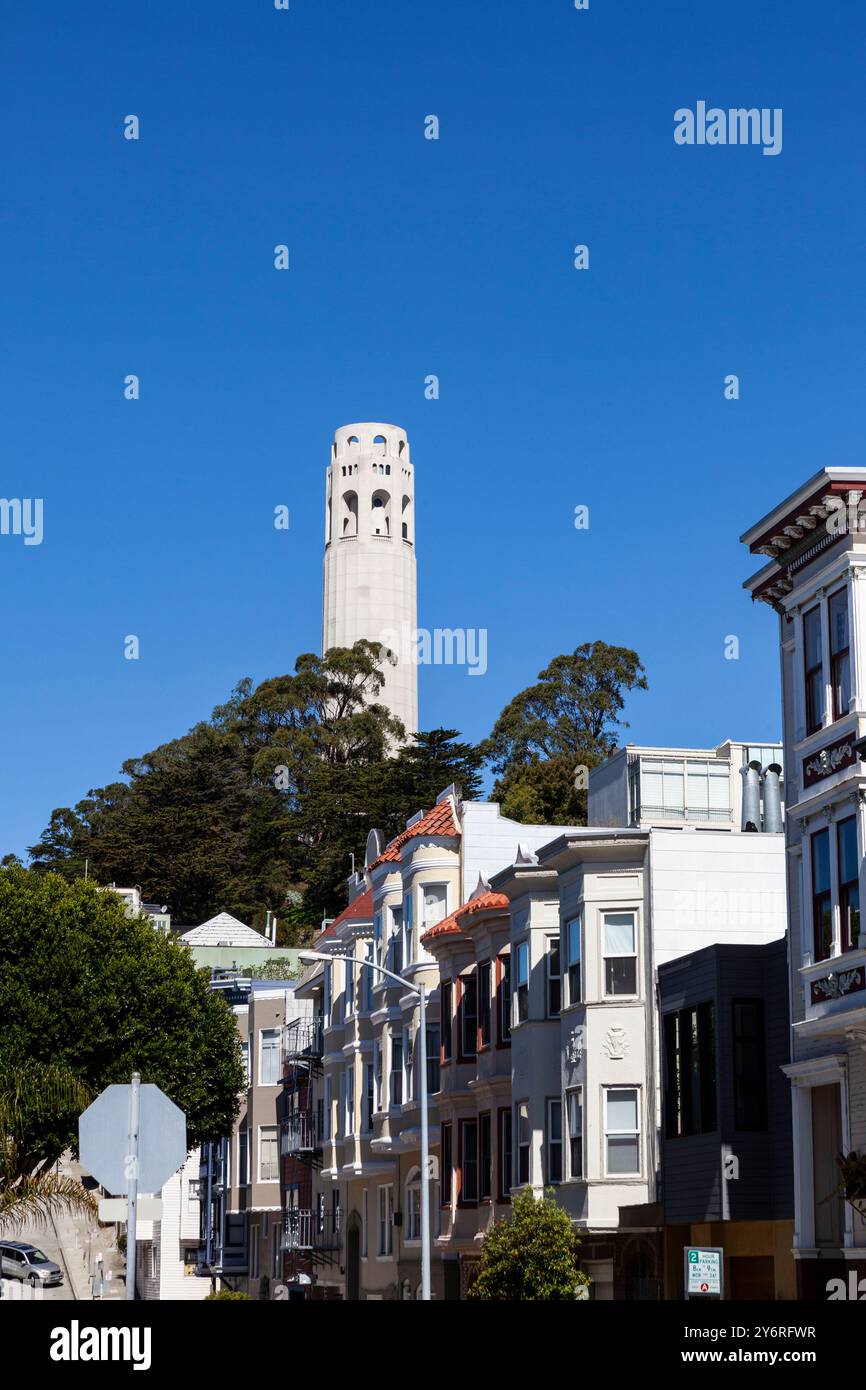 Zona residenziale del centro di San Francisco, California, Stati Uniti Foto Stock