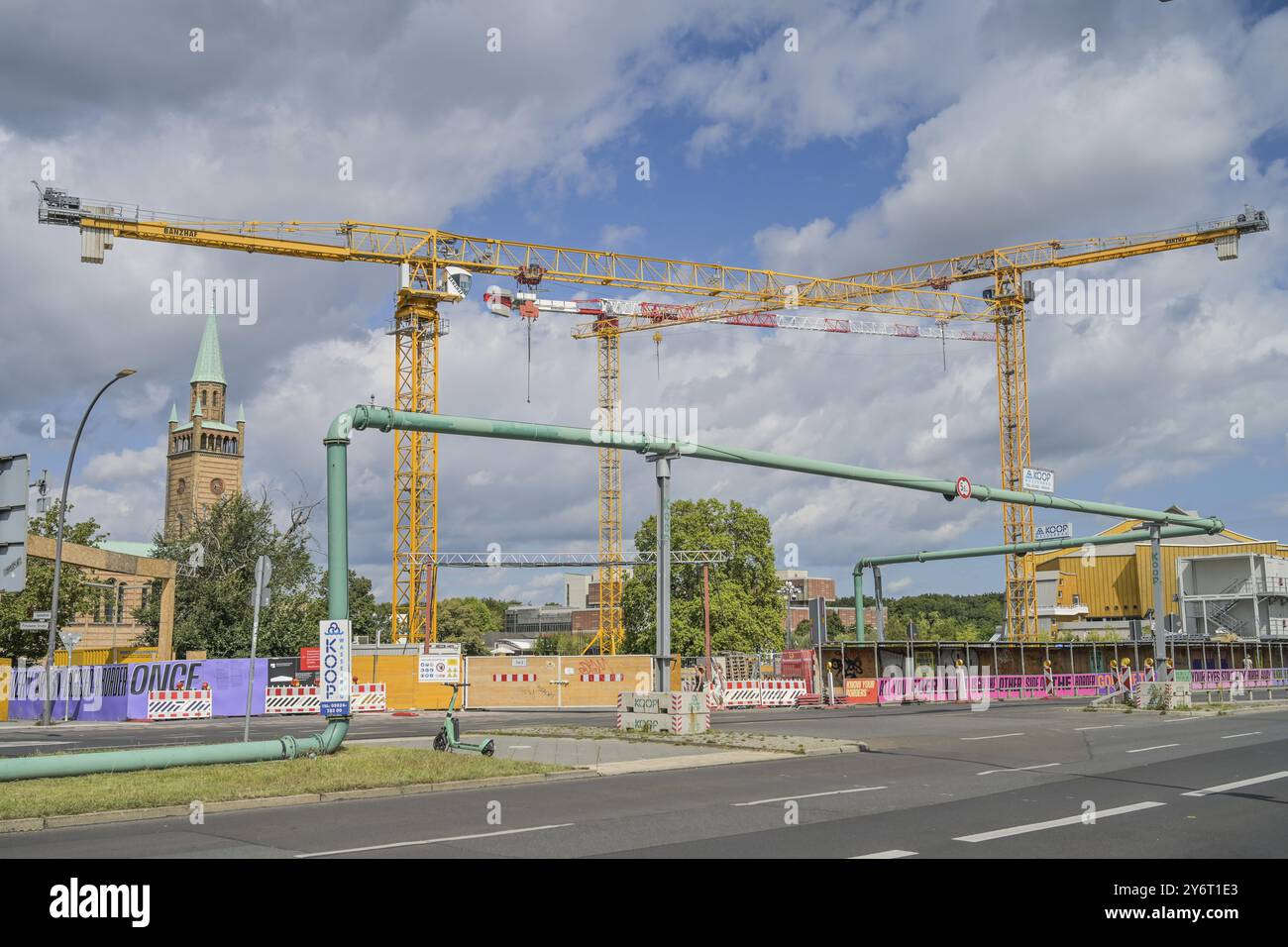 Cantiere, ingegneria civile, Museo del XX secolo, berlin Modern, Potsdamer Strasse, Kulturforum, Mitte, Berlino, Germania, Europa Foto Stock