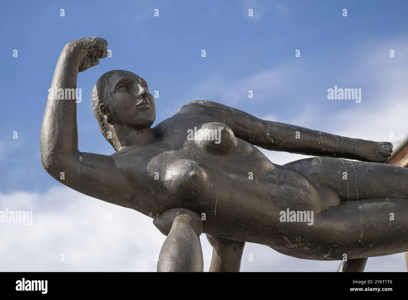 Dettaglio generazioni portano generazioni o Slaegt Lofter Slaegt, scultura in bronzo di Svend Wiig Hansen, Gammel Strand, Copenaghen, Danimarca, Europa Foto Stock