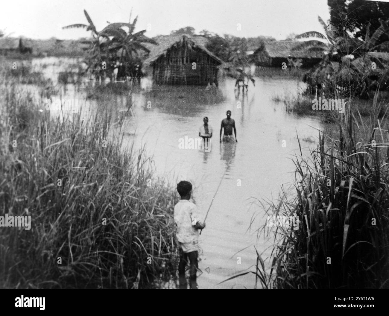 IL FIUME ALLUVIONE RUVU HA INONDATO IL 26 GENNAIO 1962 Foto Stock