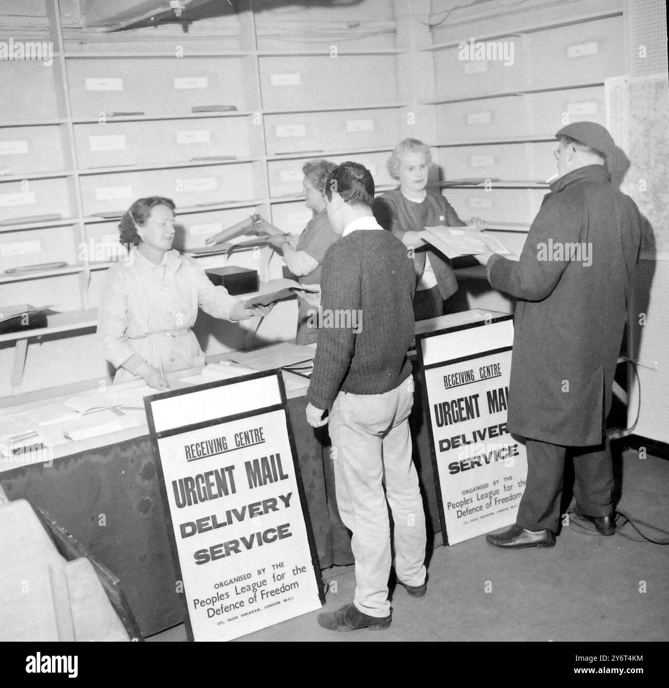 SERVIZIO POSTALE PIRATA 10 GENNAIO 1962 Foto Stock