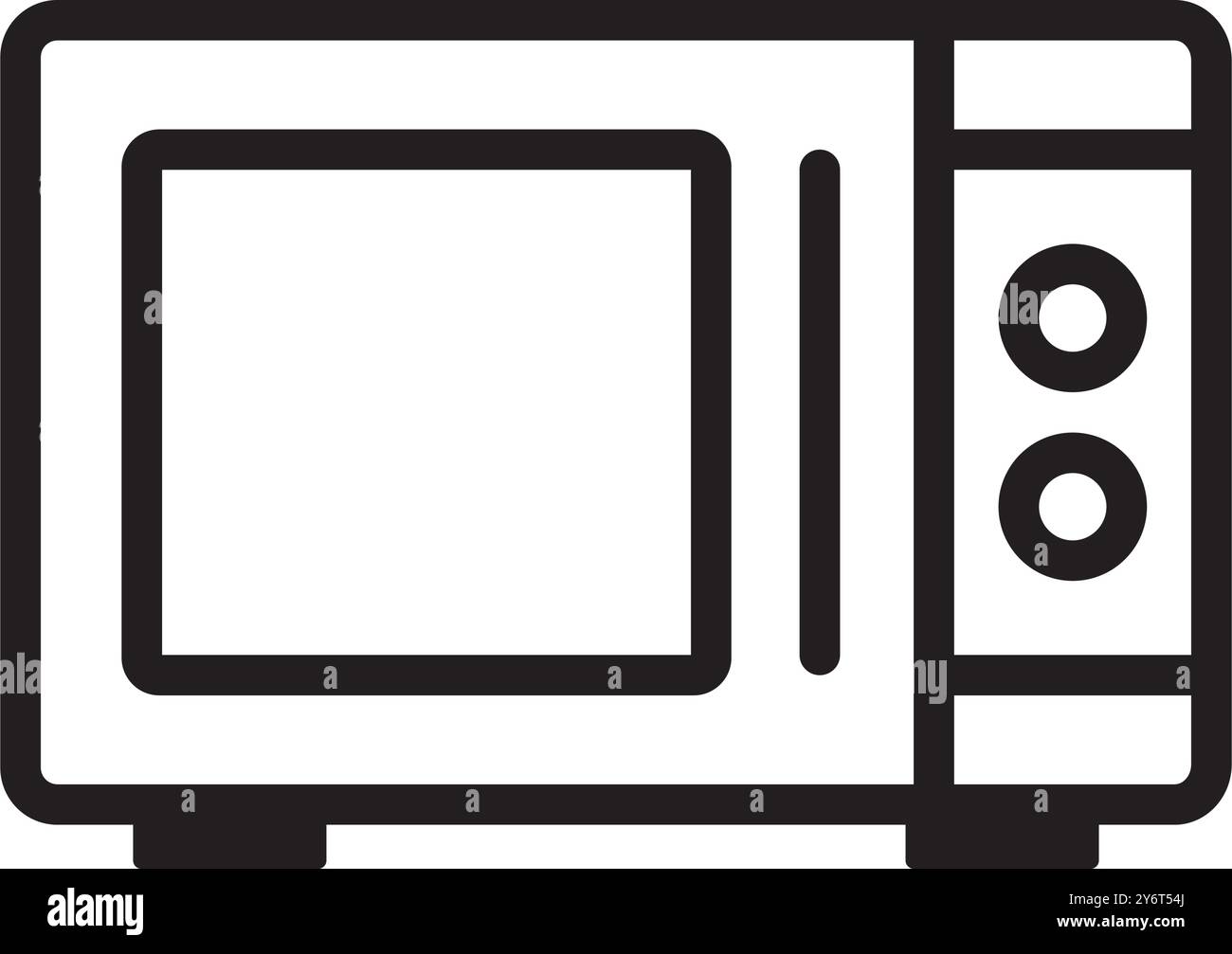 Disegno del logo dell'illustrazione vettoriale dell'icona a microonde Illustrazione Vettoriale
