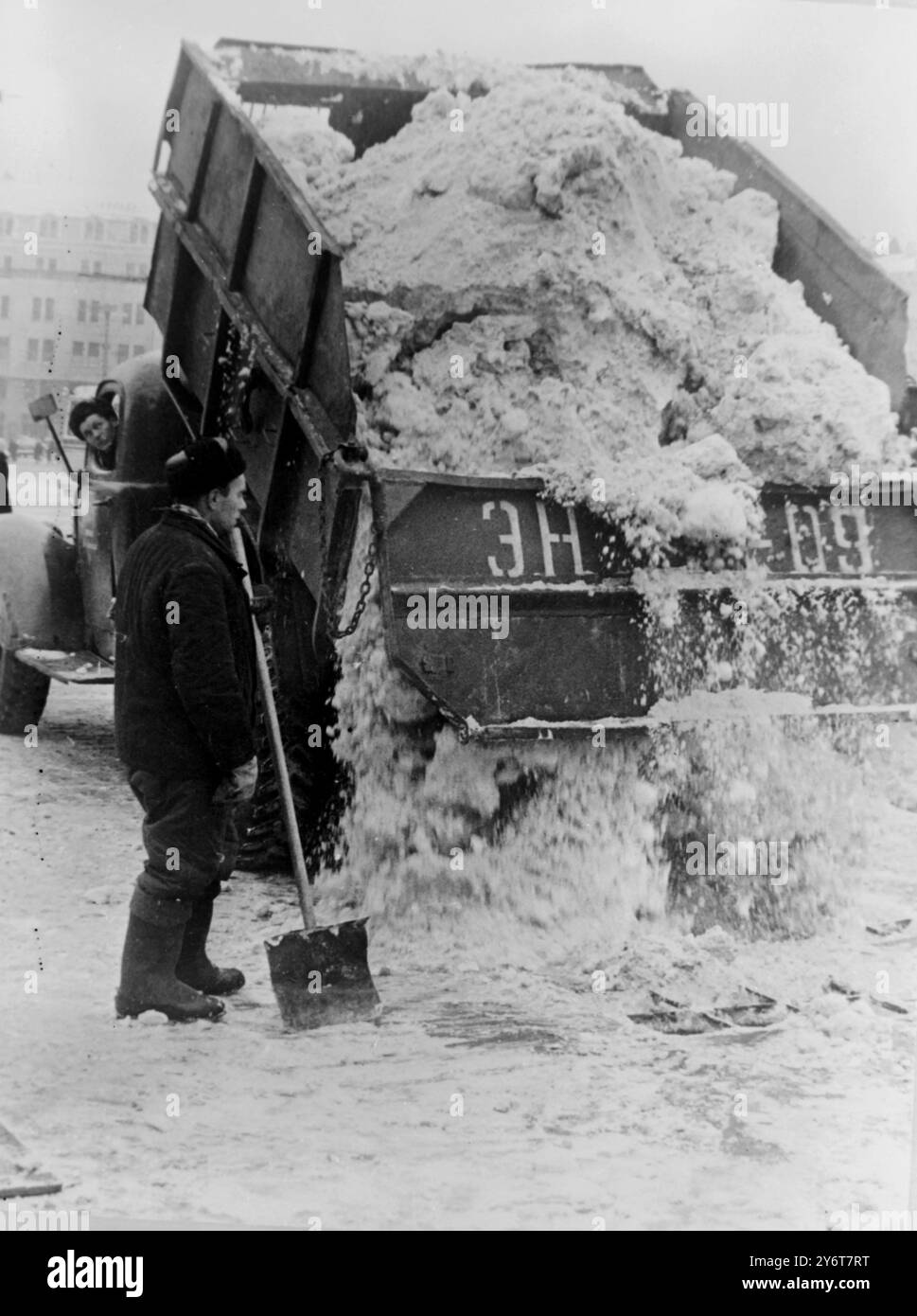 DISINNEVAMENTO MOSCA 29 DICEMBRE 1961 Foto Stock