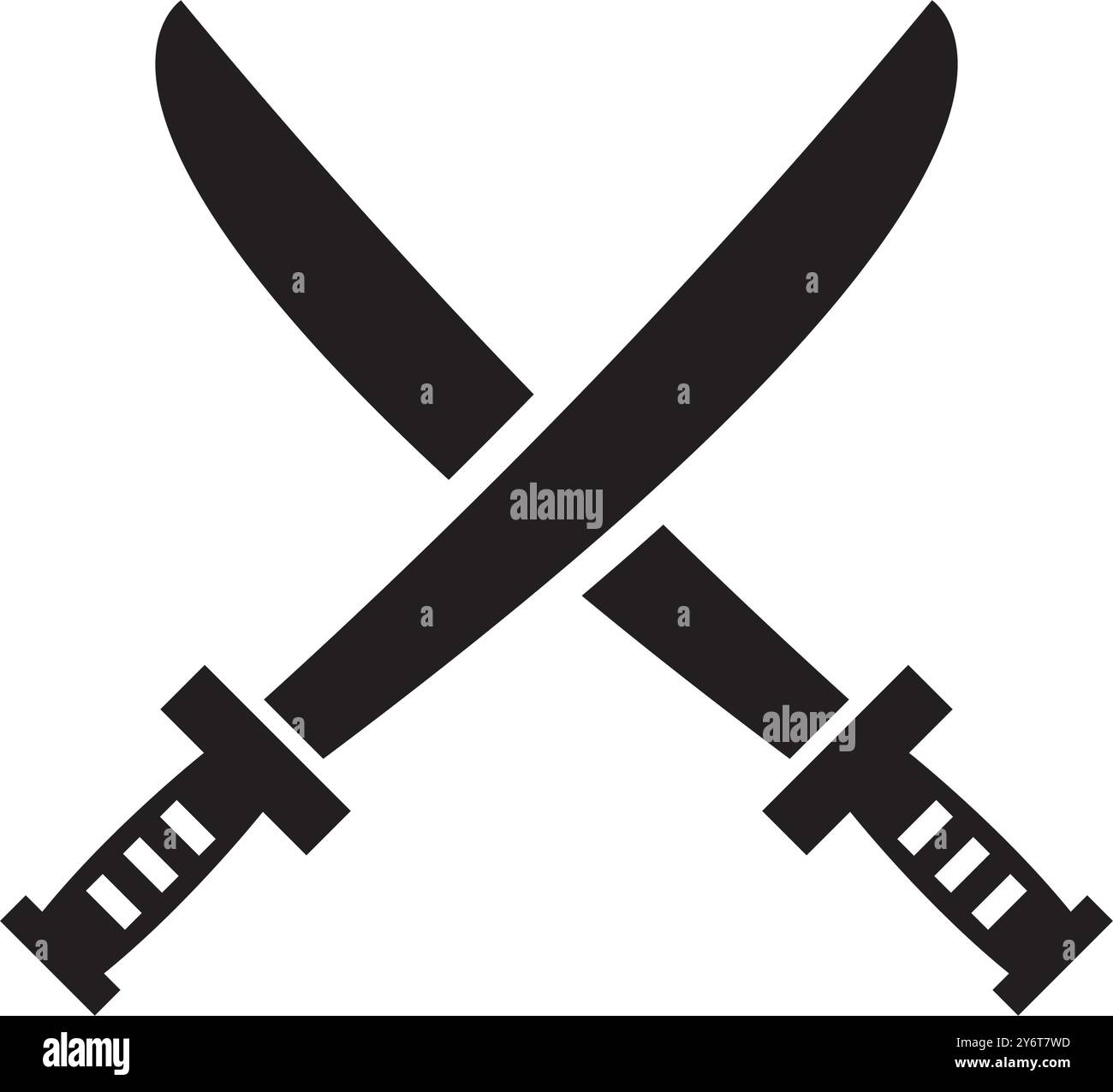 modello del logo illustrazione dell'icona vettoriale della spada Illustrazione Vettoriale