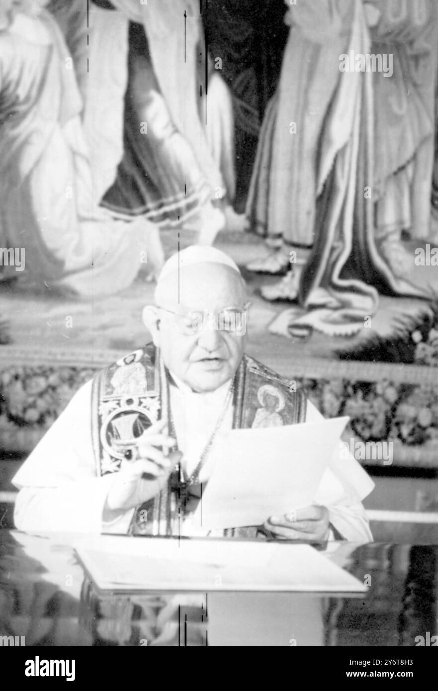 PAPA GIOVANNI XXIII NELLA CITTÀ DEL VATICANO 21 DICEMBRE 1961 Foto Stock