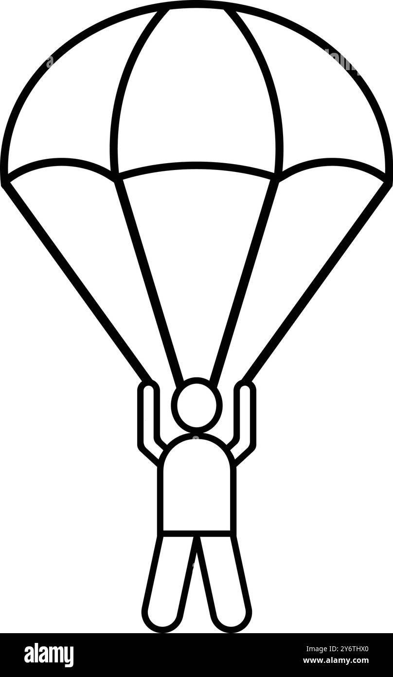 paracadutismo acrobatico acrobatico militare estremo Illustrazione Vettoriale