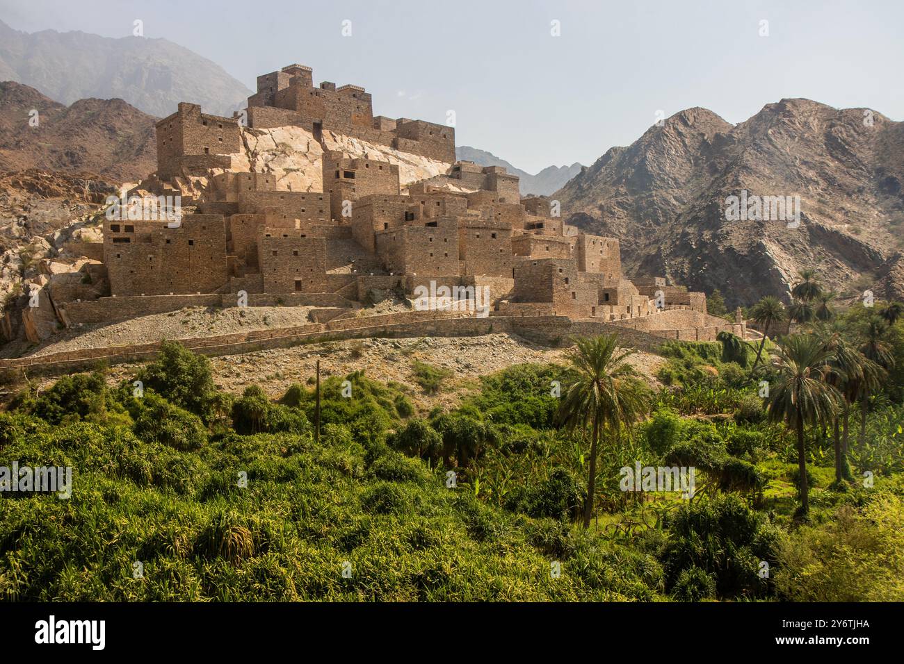 Antico villaggio di Thee Ain ( Dhi Ayn), Arabia Saudita Foto Stock