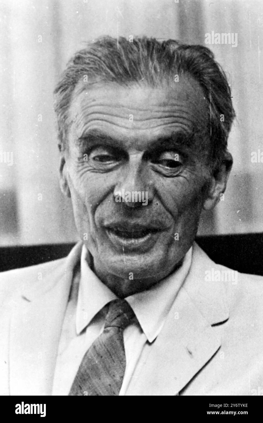 AUTORE ALDOUS HUXLEY 15 AGOSTO 1961 Foto Stock
