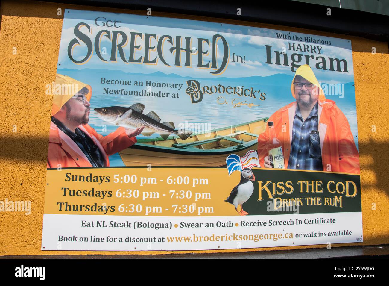 Il Roderick's pub è segnalato in George Street, nel centro di St. John's, Newfoundland & Labrador, Canada Foto Stock