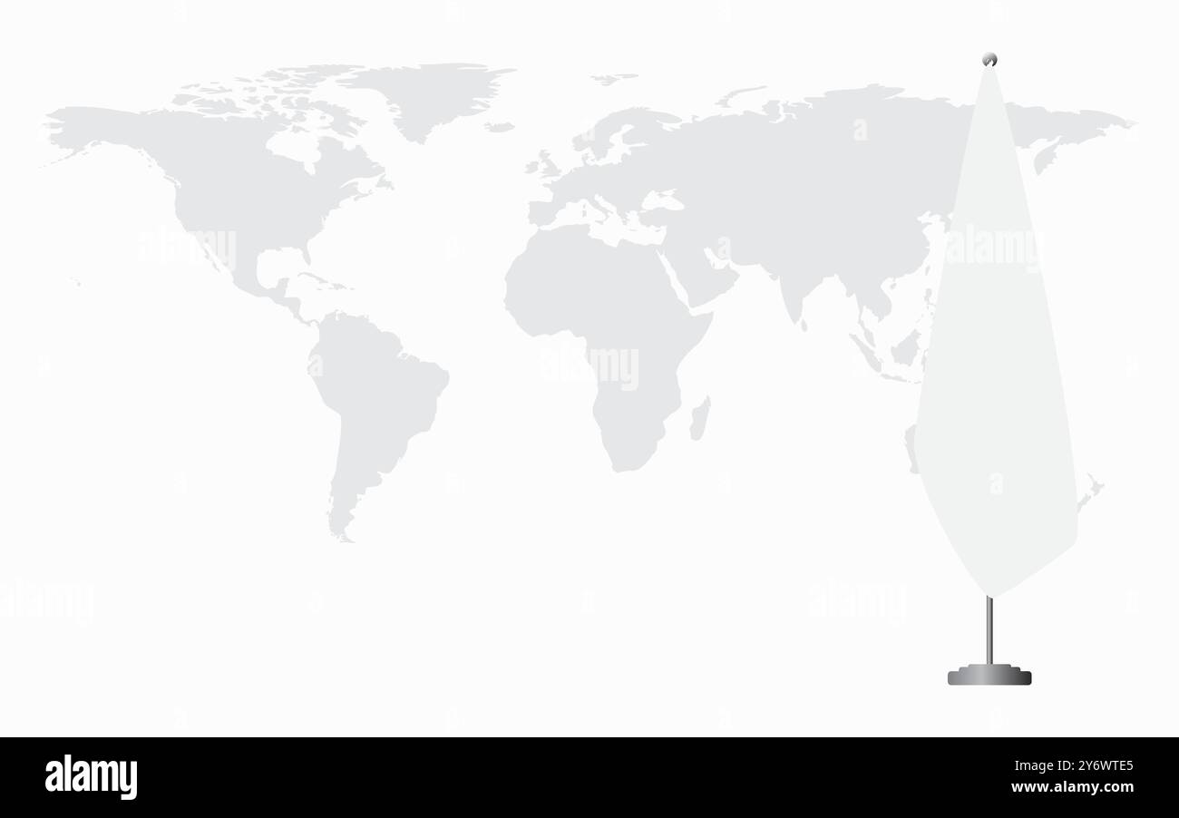 Bandiere dello Zambia e della Bielorussia per riunioni ufficiali sullo sfondo della mappa mondiale. Illustrazione Vettoriale