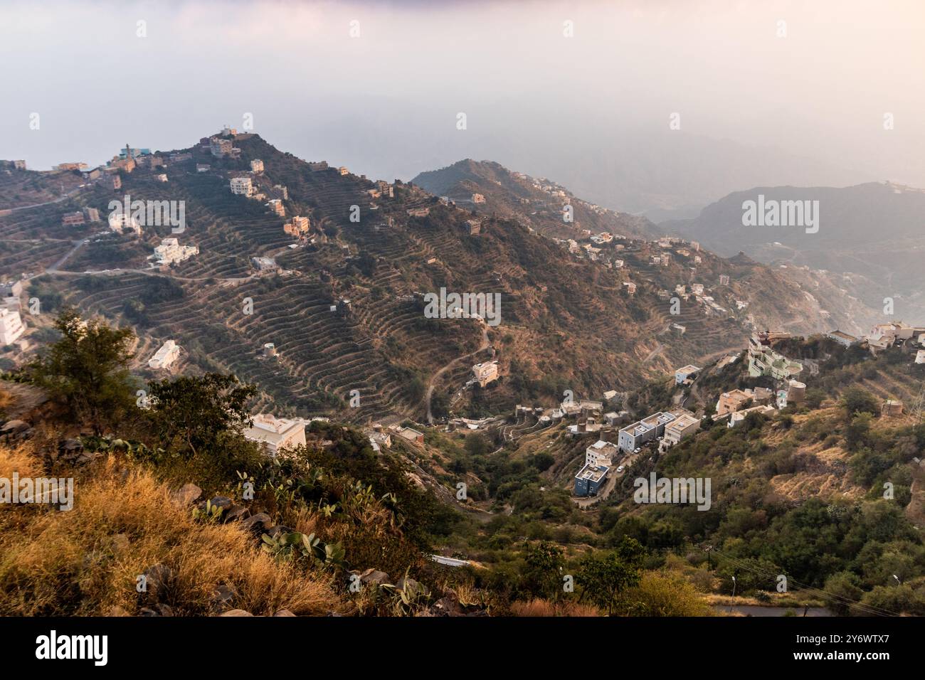Veduta del vilage di Fayfa, Arabia Saudita Foto Stock
