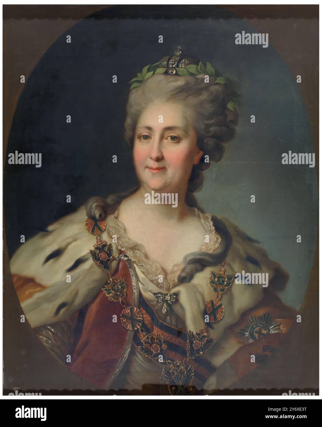 Fedor Rokotoff / "Caterina II la grande". 1770 - 1779. Olio su tela. Museo: Museo del Prado, Madrid, España. Autore: FEDOR ROKOTOFF. Foto Stock
