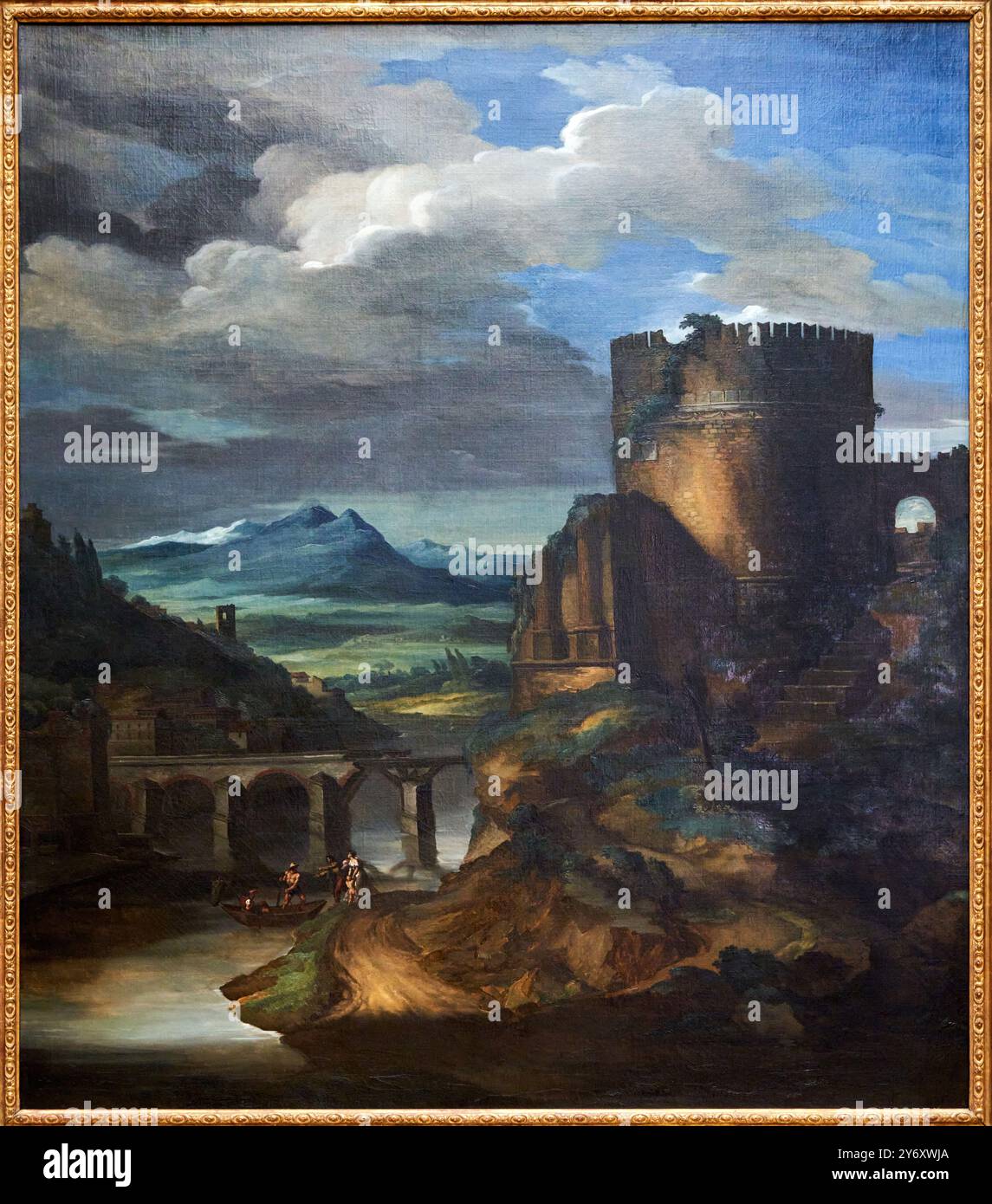 Paysage italien au tombeau dit le Midi, 1818, Théodore Géricault, (Rouen, 1791 - Parigi, 1824), Petit Palais, Museo di Belle Arti della città di Parigi, Musée des Foto Stock