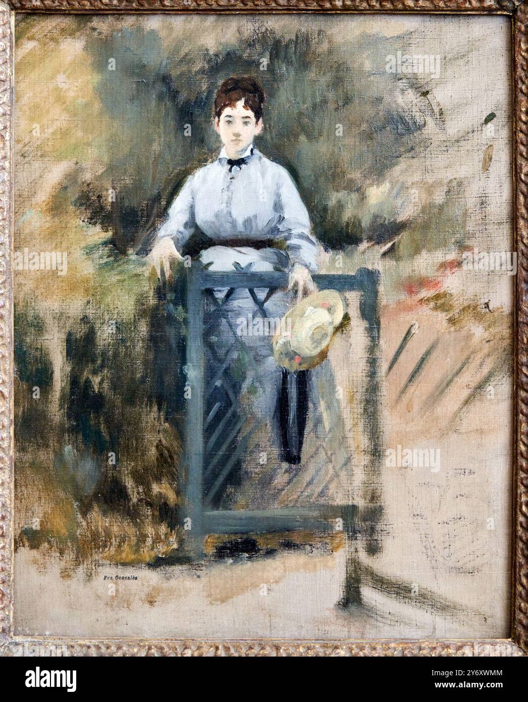 La Servante ou à la barrière, Vers 1865-1870, Éva Gonzalès, (Parigi, 1847 - Parigi, 1883), Petit Palais, Museo di Belle Arti della città di Parigi, Musée des Beaux- Foto Stock