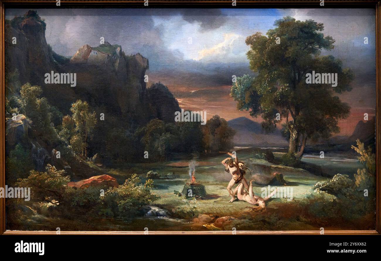 Caino e Abel, 1837, olio su tela, Jean-Charles-Joseph Rémond (1795-1875) Foto Stock