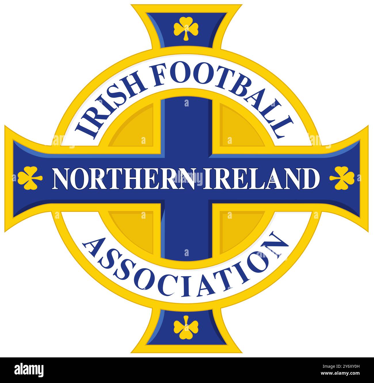 Logo della Irish Football Association e della nazionale di calcio Foto Stock