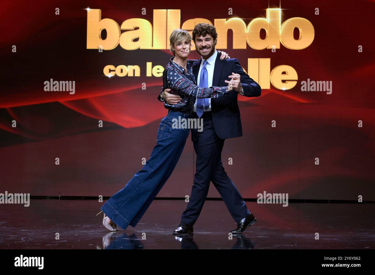 Federica Pellegrini e Angelo Madonia beim Photocall zur Rai Tanzshow 'Ballando con le stelle 2024' im Auditorium Rai foro Italico. ROM, 26.09.2024 Foto Stock