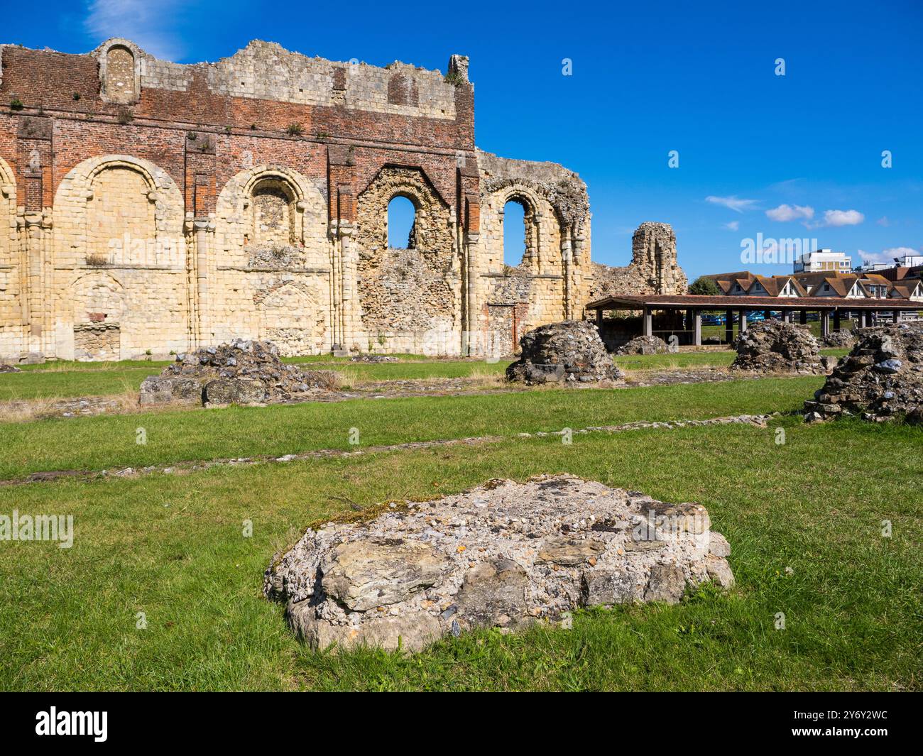 St Augustine's Abbey, Abbey Ruins, Canterbury, Kent, Inghilterra, REGNO UNITO, REGNO UNITO. Foto Stock