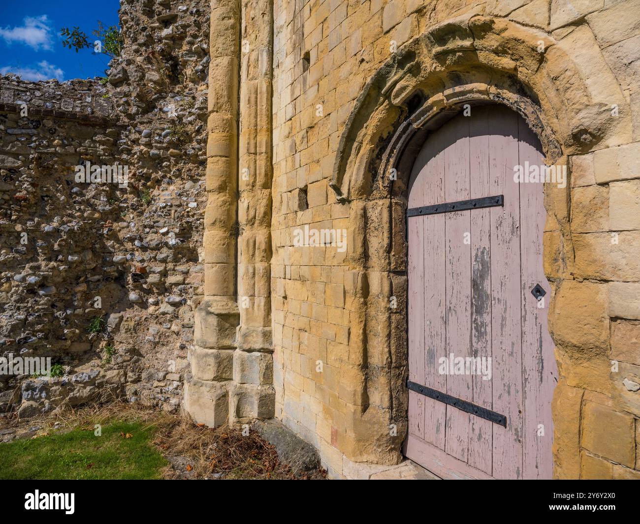 Ethelbert Tower, St Augustine's Abbey, Abbey Ruins, Canterbury, Kent, Inghilterra, Regno Unito, Gran Bretagna. Foto Stock