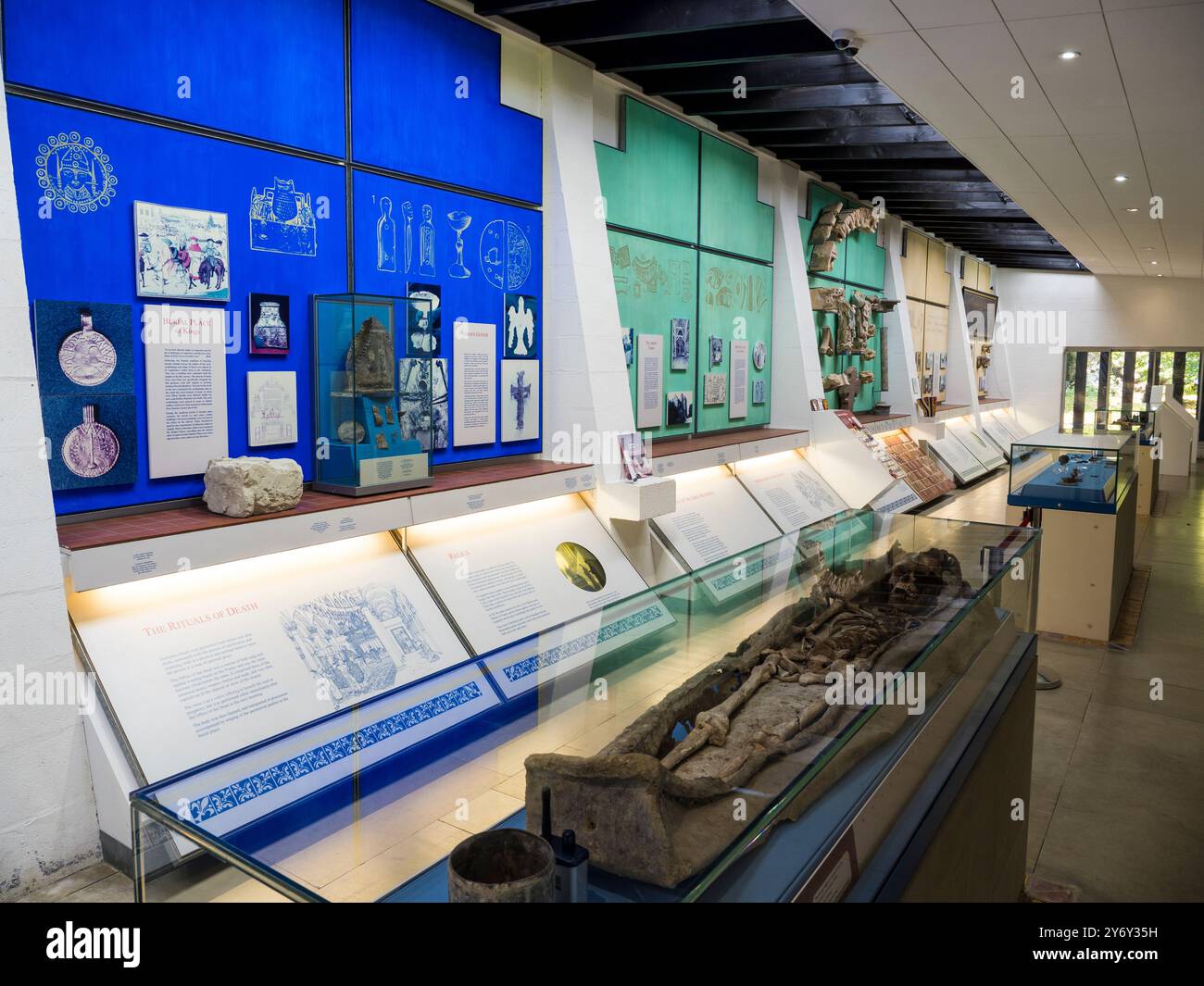 Museo, abbazia di St Augustine, rovine dell'abbazia, Canterbury, Kent, Inghilterra, Regno Unito, Gran Bretagna. Foto Stock