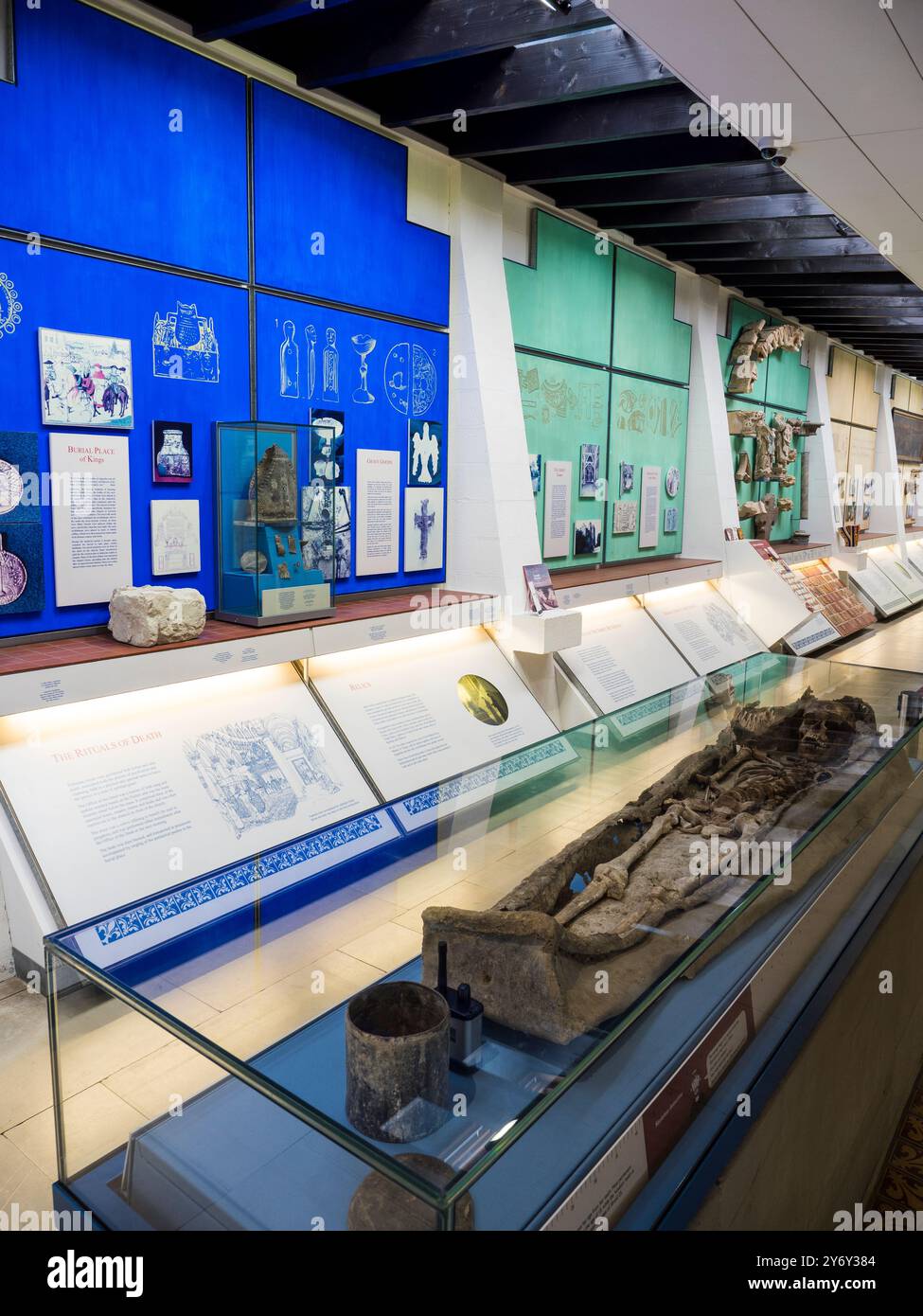 Museo, abbazia di St Augustine, rovine dell'abbazia, Canterbury, Kent, Inghilterra, Regno Unito, Gran Bretagna. Foto Stock