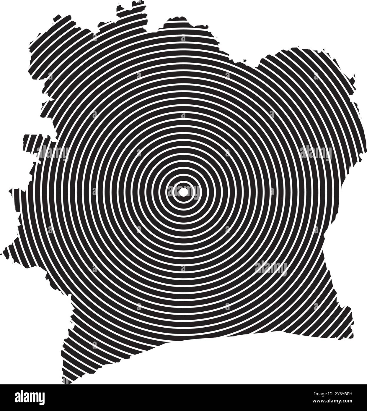 Icona illustrazione mappa Costa d'Avorio Logo Design Illustrazione Vettoriale