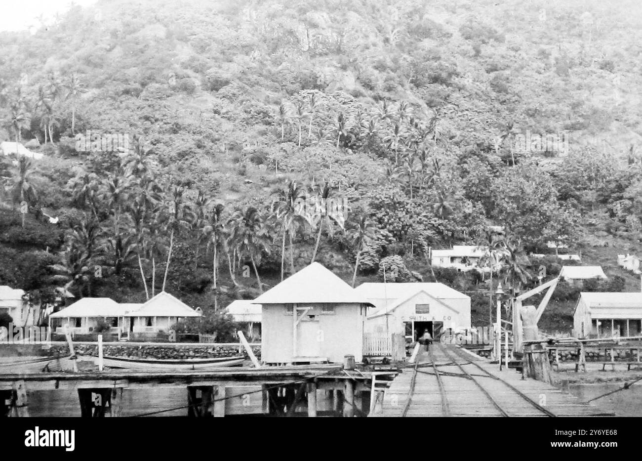Porto di Levuka, Figi, periodo vittoriano Foto Stock