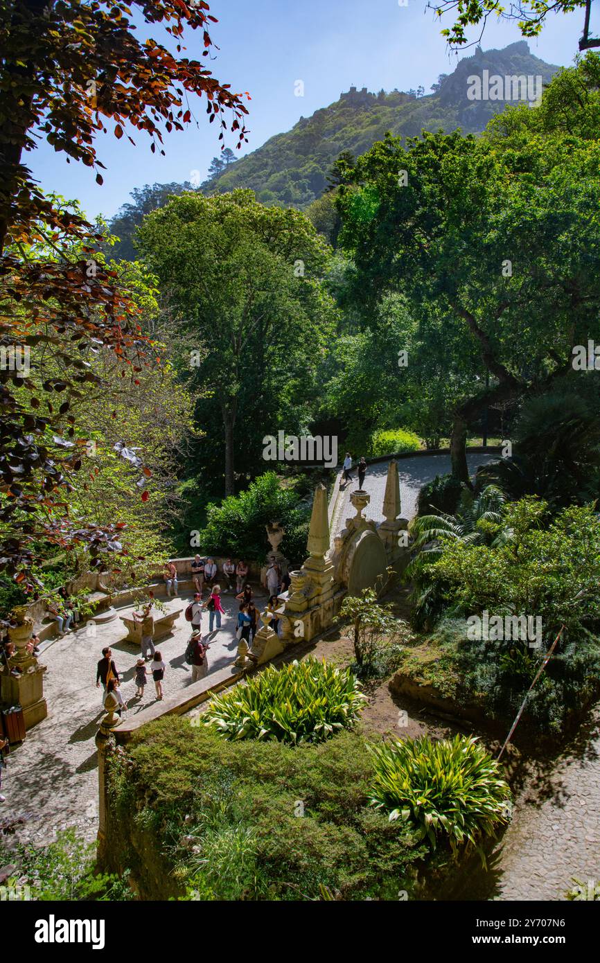 Quinta da Regaleira, Sintra, Lisbona, Portogallo Foto Stock