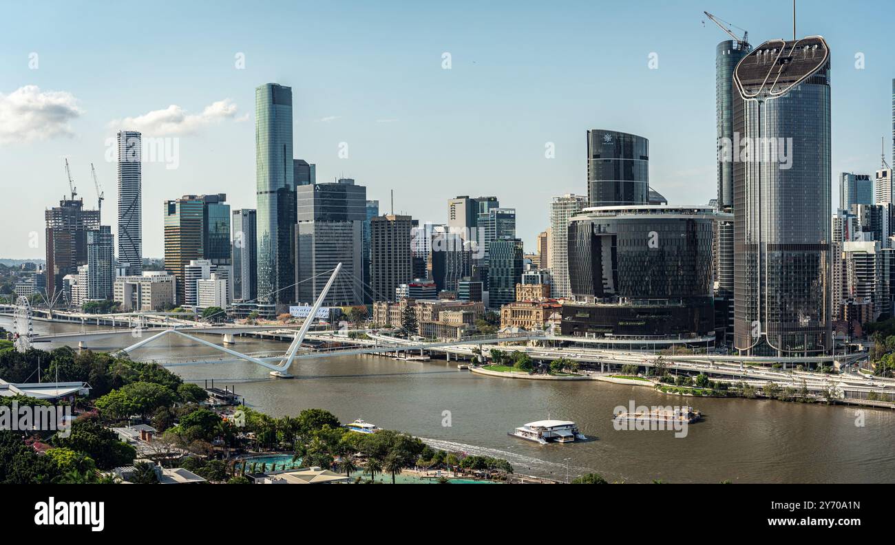 Brisbane, QLD, Australia - Panorama dello skyline della città Foto Stock