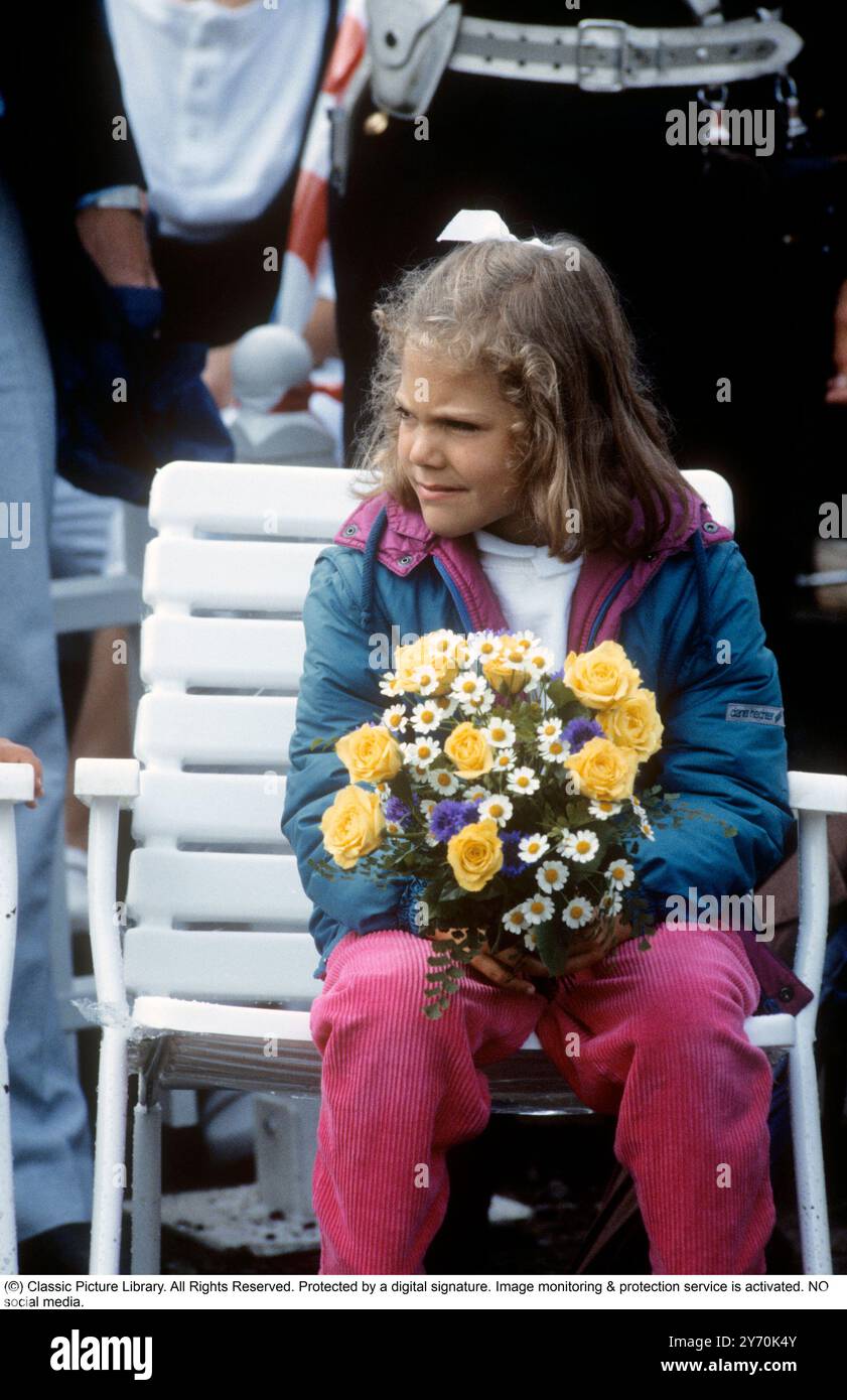 Principessa ereditaria Vittoria di Svezia. 1984 Foto Stock