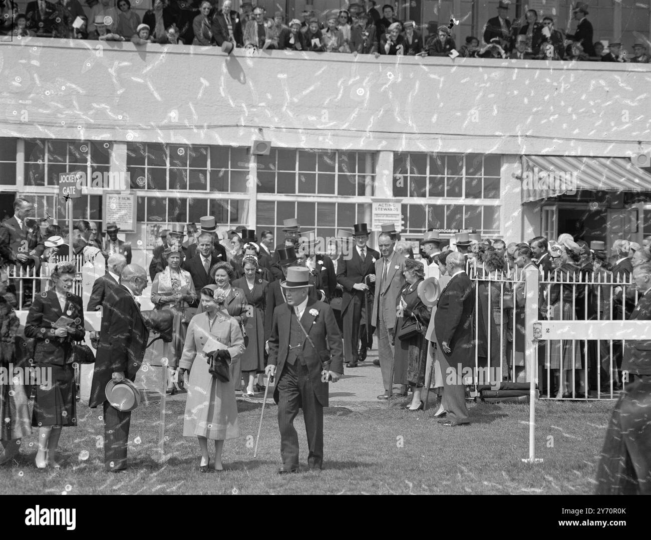 Famiglia reale a Epsom per il Derby25 maggio 1955 Foto Stock