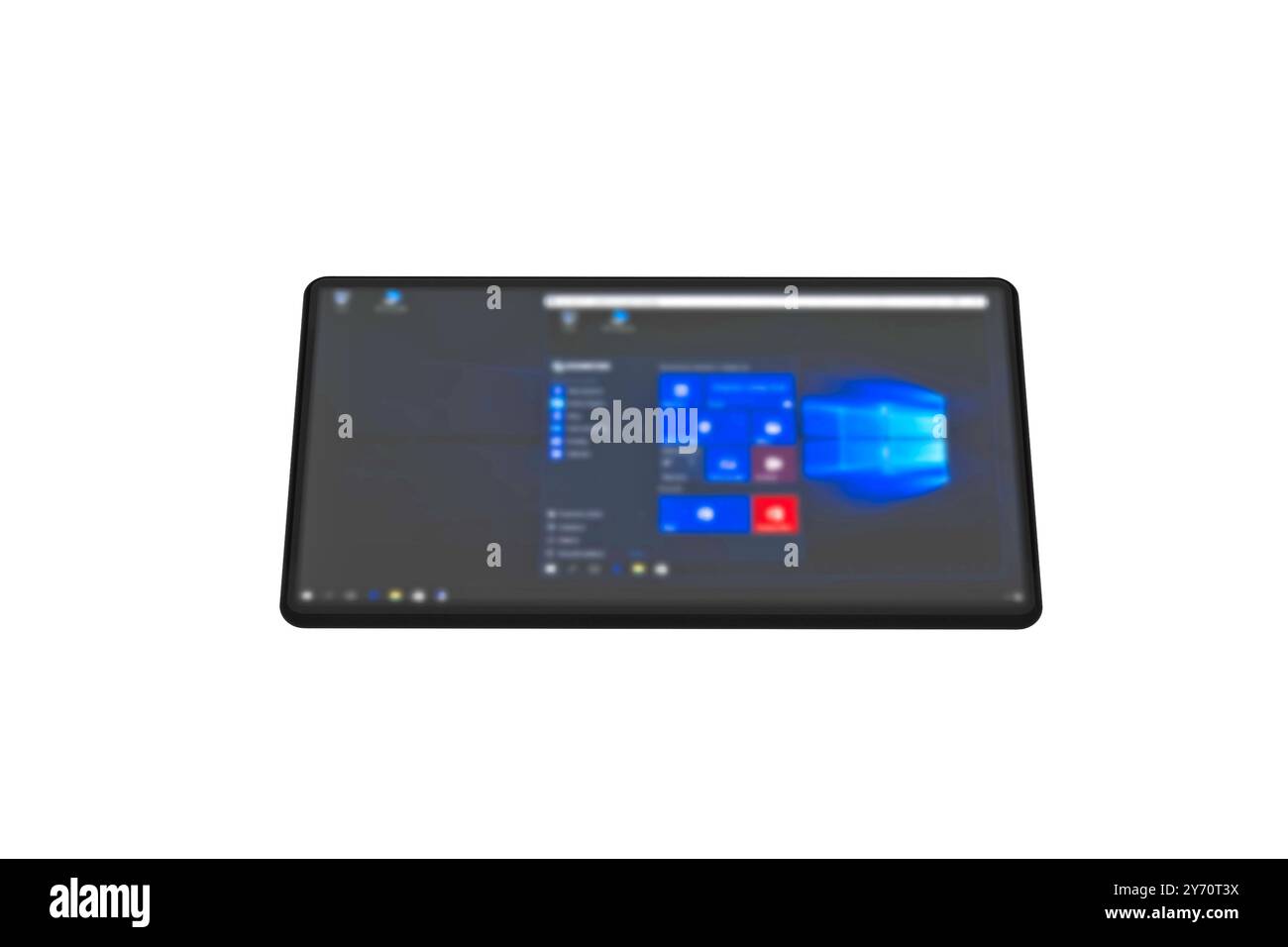 computer tablet con rendering 3d. Foto Stock