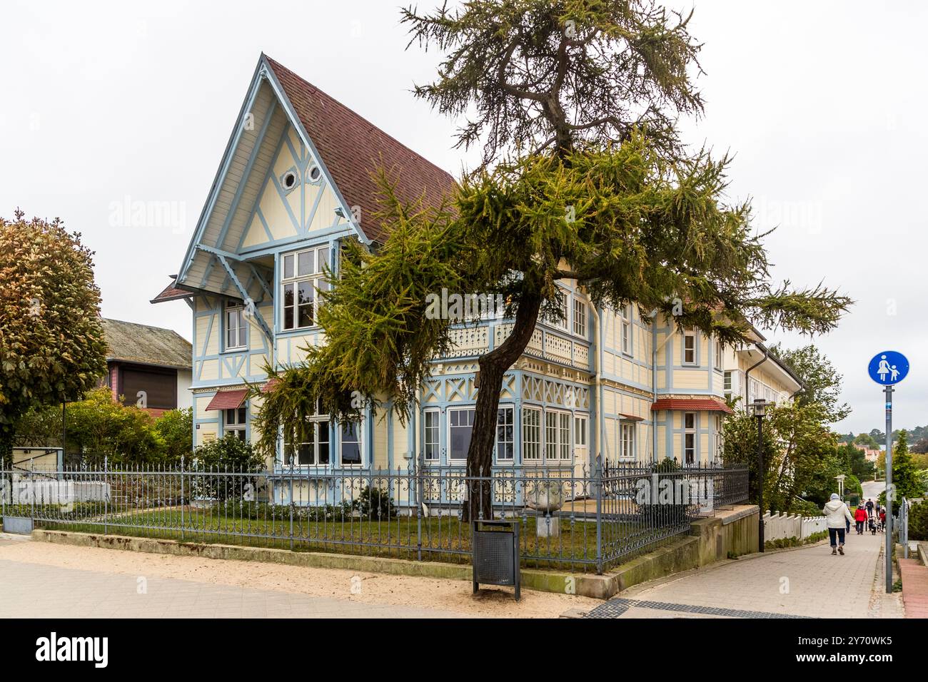 Architettura del Kaiserbäder (Imperial Spas) a Bansin, Heringsdorf, Meclemburgo-Vorpommern, Germania Foto Stock