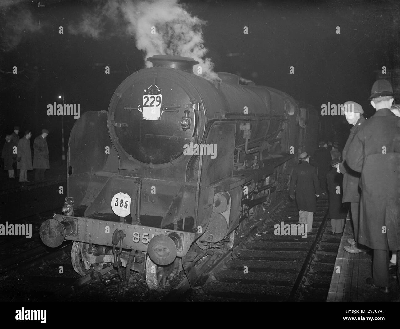 Byfleet Train Crash. Gennaio 1947 Foto Stock