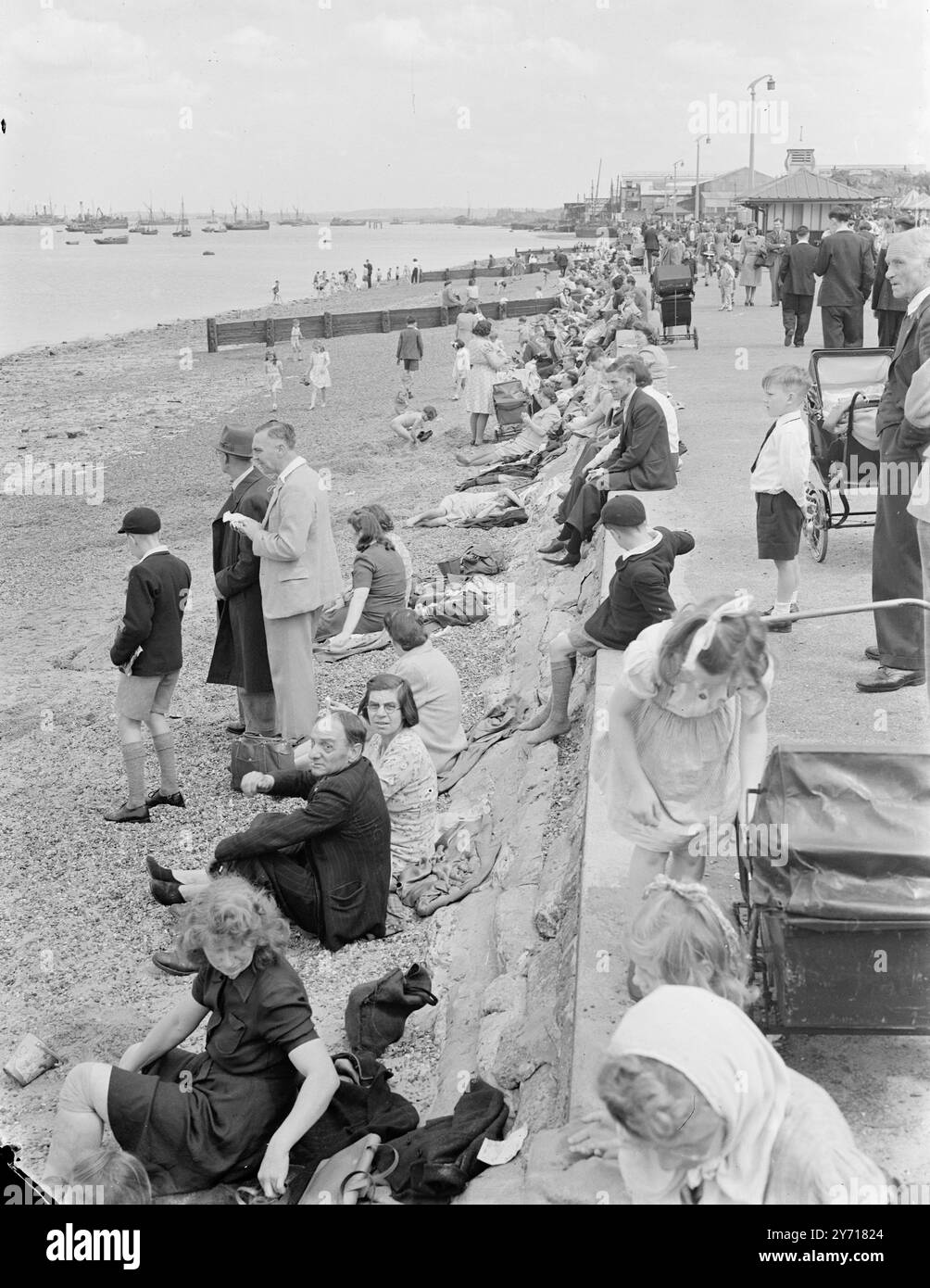 Costa di Gravesend . 12 maggio 1947 Foto Stock