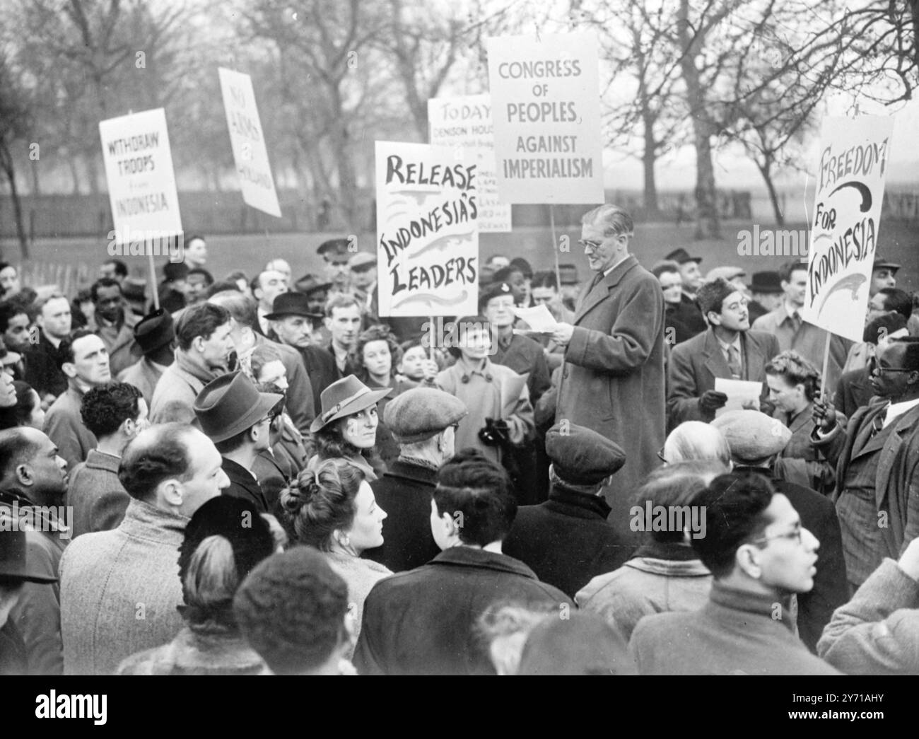 LIBERTÀ PER INDONESIA PROTESTA Congresso del popolo contro l'imperialismo 01/01/1949 Foto Stock